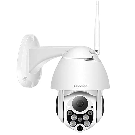 Asleesha Smart CCTV Camera PTZ Security Camera, 1080P Pan Tilt Surveillance WiFi Camera with Two Way Audio Night Vision Motion Detection Night Vision HD Home Waterproof Suit