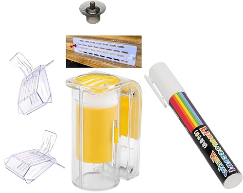 YOFAN 6pcs Queen Bee Catcher/Cage Set, 1x Queen Bee Marker,1x Marking Bottle, 1x Beehive Entrance Gate, 1x Bee Breeding Platform,2X Marking Clips, Beekeeping Tools