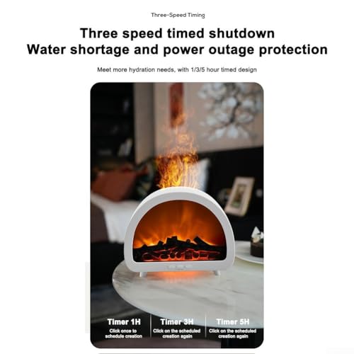 Diffuseur d'arômes de flamme 7 couleurs humidificateur télécommande
