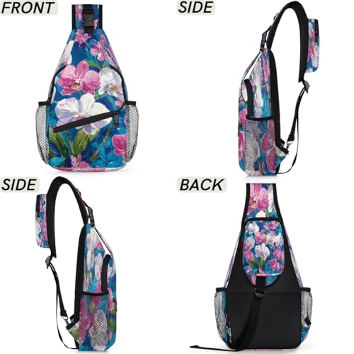 Bolso cruzado floral para mujer y hombre miniatura 6
