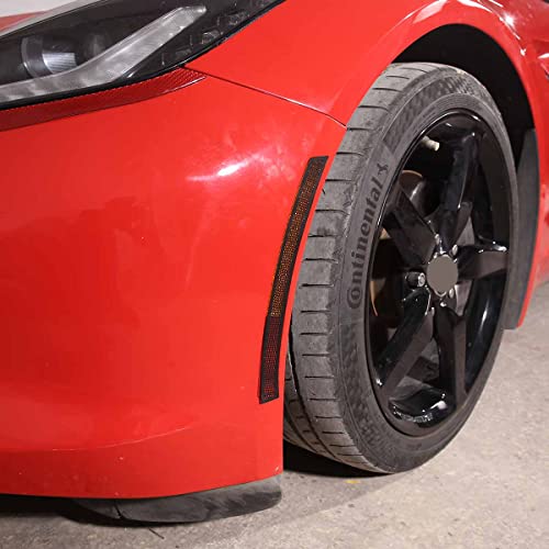Parche de acero inoxidable negro para guardabarros de Corvette C7 4