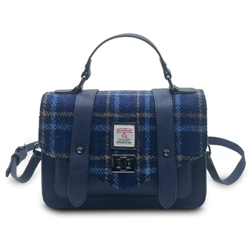 Image of Islander Harris Tweed Mini Satchel, Handbag for Women, Flap and Microfiber Leather