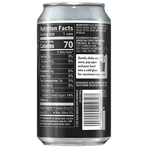 Starbucks - Rtd Coffee Nitro Cold Brew, Splash Of Sweet Cream, 9.6Oz 8Pk, Brown #TOP1