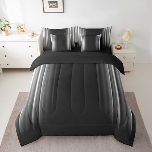 Feelyou Geometric Abstract Ombre 7 Piece Bedding Set Men Adults