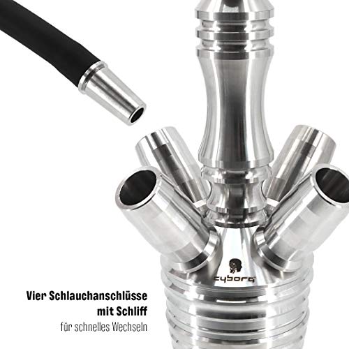 CYBORG Shisha Edelstahl King of Steel Globe Komplettset – Bild 5