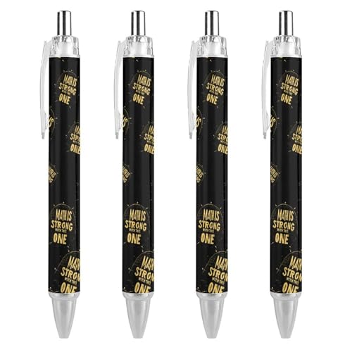 Bolígrafo retráctil negro de punta fina de 0.5 mm que no se mancha 1