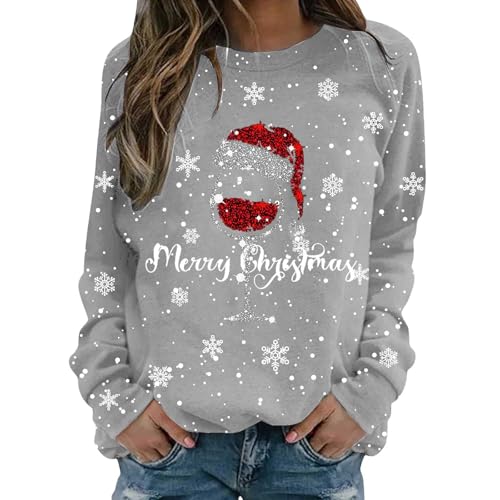 Pullover Damen Weihnachten 25 Qixiu Damen Weihnachtspullover,Damen-freizeitpullover,...