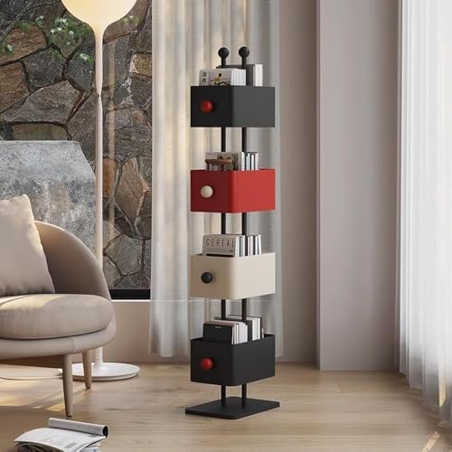 Estantería vertical moderna de metal de 4 niveles para espacios pequeños, estante esquinero multiusos para oficina en casa