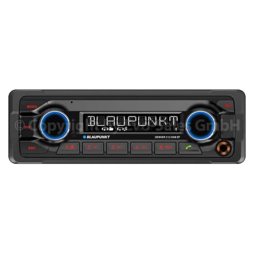 Blaupunkt DENVER 212 DAB BT | 1-DIN, DAB+, Bluetooth-Freisprecheinrichtung, 12 V, Heavy Duty Design, kurze Einbautiefe