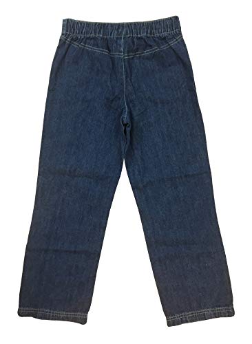 Girls Vintage Styled Jean Pants with Elastic Waist (Dark Denim)2