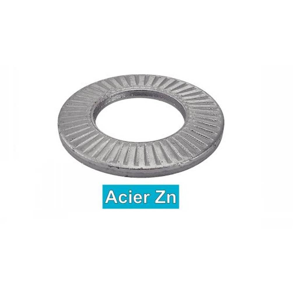 500 Arandelas de contacto serie estrecha 7 mm - NFE 25511 - Acero Zn - D-Work