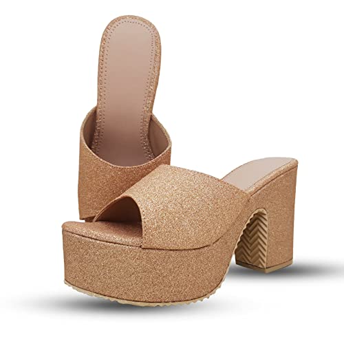 Image of Digni Sandal for Womens Chunky Heel Pump Sandals Party Wedding Strappy Sandals.
