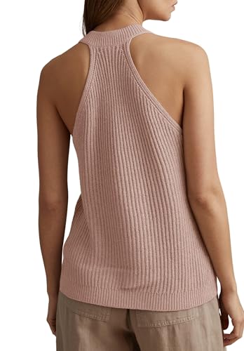 Image of Womens Button-Front Sweater Vest Top V Neck Sleeveless Knit Tank Fitted Halter Raceback Cardigan Vest