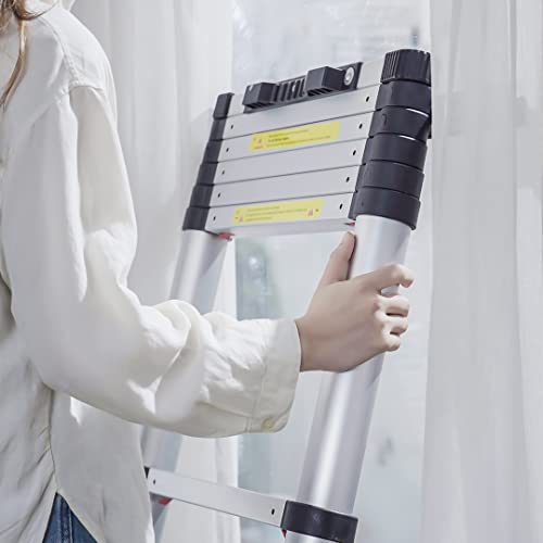 VEVOR Telescoping Ladder 10.5 FT Aluminum Extension Ladder（375 LBS Capacity, One-Button Retraction, Collapsible & Portable with Non-Slip Feet for Home, RV, Loft, ANSI Listed） by VEVOR - Image 8