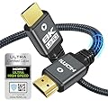 Yauhody 8K HDMI 2.1 Cable 10ft, Certified Ultra High Speed Heavy Duty Nylon Braided HDMI 2.1 Cord, 8K@60Hz, 10K, 4K@144Hz, 4K@120Hz, eARC, HDCP 2.2 & 2.3, Dynamic HDR, 3D for Monitor, TV (10 Feet)
