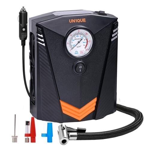 UN1QUE Tyre Inflator for Car, 150PSI Car Air Pump, 12V DC Portable Air Compressor for Tyre, Fast Inflation Speed Inflator Pump with Light UN1QUE Tyre Inflator for Car, 150PSI Car Air Pump, 12V DC Portable Air Compressor for Tyre, Fast Inflation Speed Inflator Pump with Light