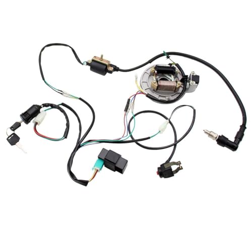 Image of PRO BAT Lifan Stator Kick Start Electric Wire Harness Kit Complete Wiring Harness Loom CDI Coil Magneto for 50cc 70cc 90cc 110cc 125cc 140cc Pit Dirt Bike ATV SSR YX Coolster
