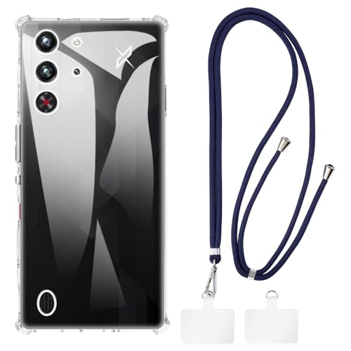 Shantime �P�[�X�ƃN���X�{�f�B�X�g���b�v�Z�b�g ZTE Nubia Red Magic 10 Pro Plus �Ƃ̌݊������� �g�уJ�o�[�Ƌ����o�b�N���t�������\�l�b�N�X�g���b�v�����2���̃p�b�`�t��(�N���A + �u���[)