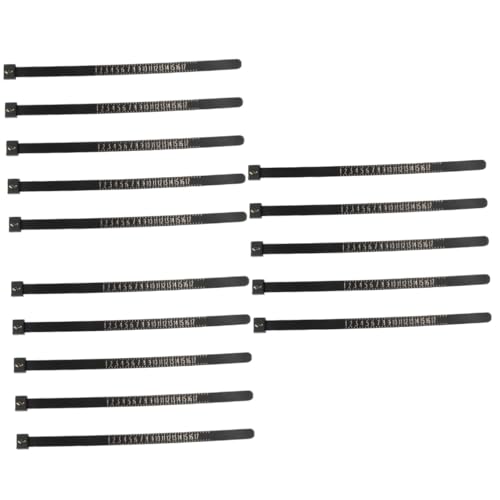 Cemaystic リングゲージ サイザー 5個セット ? ダイヤモンドアートトレイ付き メンズ レディース対応 ジュエリーツール (Size 1x3pcs,黒x3個)