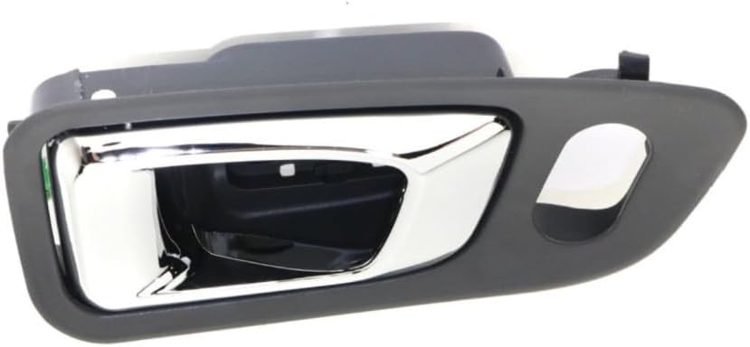 For Honda Pilot 2003-2008 Door Handle Driver and Passenger Side | Pair | Front | Interior | Dark Gray Bezel With Chrome Lever | With Door Lock Hole | All Submodels | Plastic | 72165S9VA01ZE, 72125S9VA