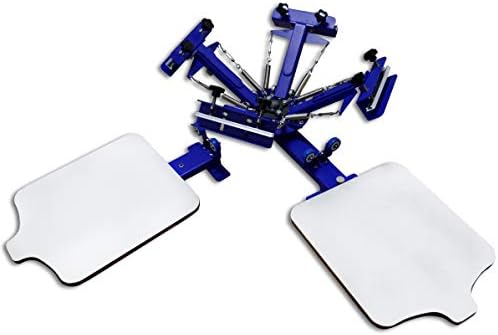 Screen Printing Machine Silk Screen Printing Machine Screen Printing Press 4 Color 2 Station T-shirt Screen Printing Equipment DIY Printer