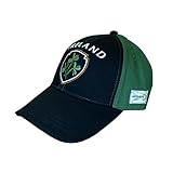 Lansdowne Grün/Schwarze Baseballkappe Baseball Hut Kappe Cap Basecap Snapback Mütze Kopf Zubehör für Herren mit Geprägtem Irland und Kleeblatt Wappen Design