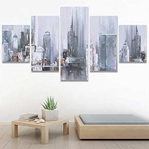 SIGNWIN 5 Panel Canvas Wall Art Modern Art...