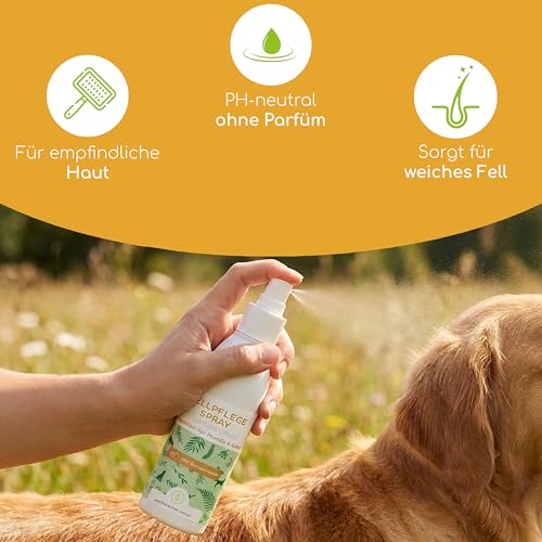 Entfilzungsspray für Hunde & Katzen – Natürliche Kämmhilfe & Fellpflegespray – Löst Verfilzungen & Knoten – Mit angenehmem Kokosduft für glänzendes Fell 200ml