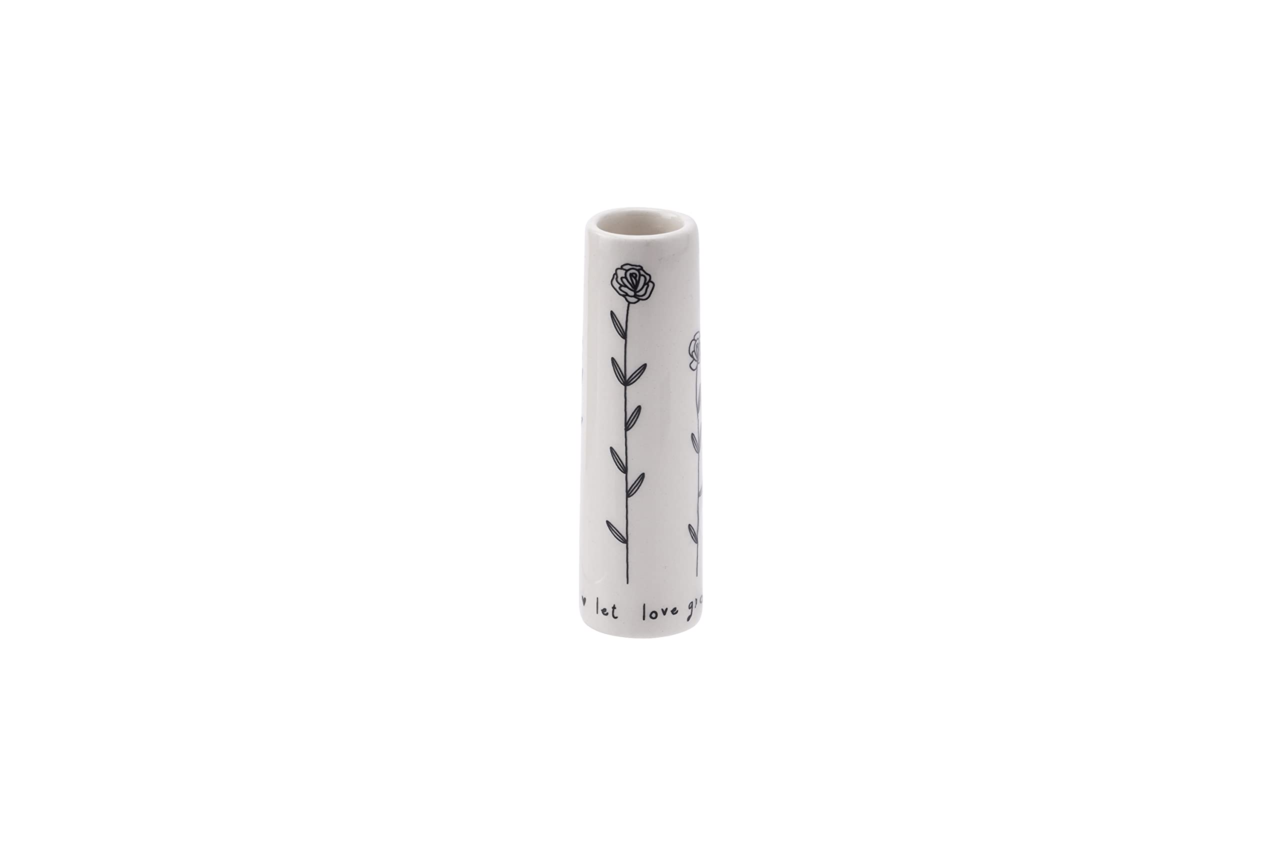 Ceramic 'Let Love Grow'  Send With Love Bud Vase • Gift For Home