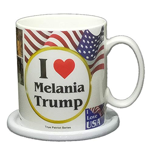 Black Friday 🔥 Melania Trump 2020 Coffee Mug with Photo White Ceramic - Large 15 Ounce Size - Gift Idea Collectible True Patriot Series for conservatives In Gift Box Bundle with Coaster Exclusive Discount 70% Price Melania Trump 2020 Coffee Mug with Photo White Ceramic - Large 15 Ounce Size - Gift Idea Collectible True Patriot Series for conservatives In Gift Box Bundle with Coaster