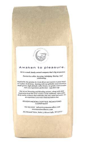 Miniatura 2 de River Moon Coffee, Granos de café tostado oscuro a negro, 16 onzas, extra oscuro, baja acidez, sin OMG, comercio directo, mezcla Fadernauts