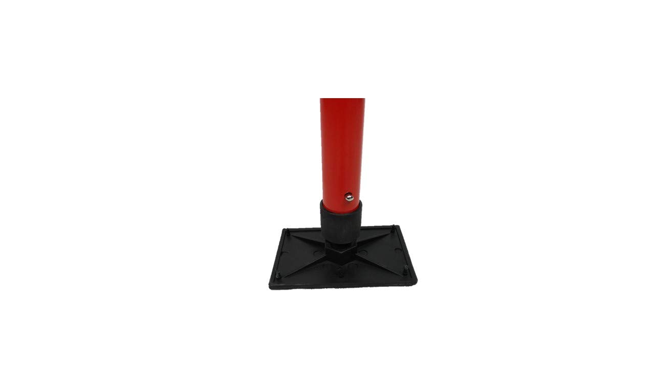 Montagestütze von 115-290cm stufenlos einstellbar | 30 Kg Tragkraft | Teleskop-Deckenstütze | Einhandstütze | Türspanner | Dritte Hand | Farbe: rot (2)
