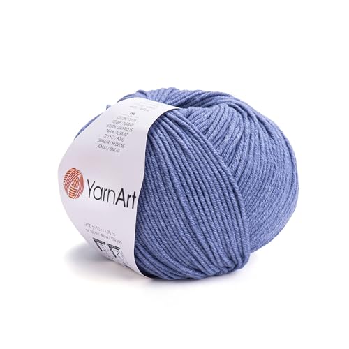 Image of YarnArt Genius Soft Cotton Acrylic Blend Yarn - Amigurumi, Crochet and Knitting -%55 Cotton-45% Acrylic, Craft Yarn for Kids and Adults Garments, Baby Items and Accessories, 174 yds / 50 g