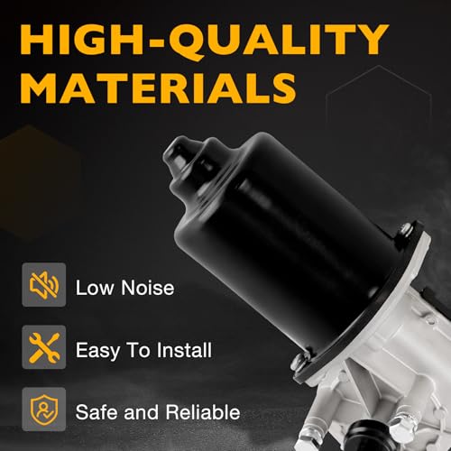Image of Front Windshield Wiper Motor Compatible with Jeep Wrangler Sport Utility 2007-2017, 2018 Wrangler JK, 5-Pin Plug, Wiper Motor Replace# 40458 55077859AB