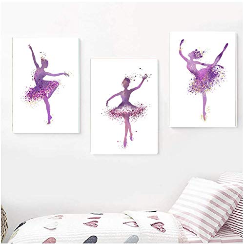 Affiche ballet fille pour une ambiance douce | Peinture sur toile d'art moderne salon