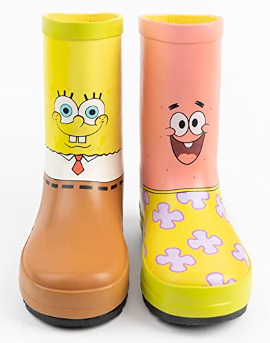 SpongeBob SquarePants Kids Yellow and Pink Rain Boots | SpongeBob Merch4