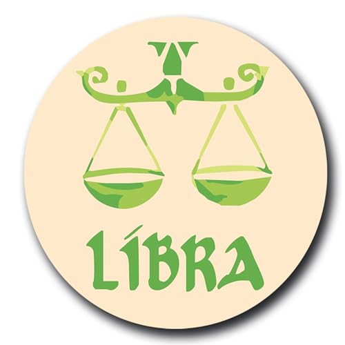 Magnet Me Up Libra Zodiac Sign Fridge Magnet Decal, 5 Inch Round, Cool Collection Perfect for Refrigerator, Dishwasher, Kitchen Organizer, or Any Other Magnetic Surface