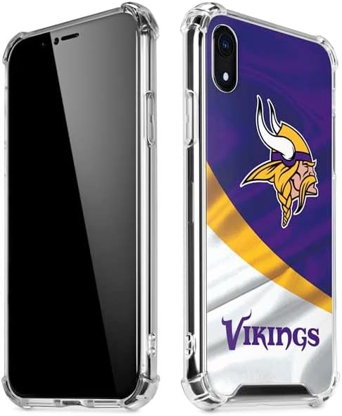 Skinit Clear Phone Case Compatible with iPhone XR - Officially Licensed NFL Minnesota Vikings Design