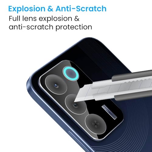 Image of FIRST MART Black Camera Lens Protector for Realme 15X | 9H Tempered Glass, HD Clear, Scratch Resistant, Anti-Fingerprint, Case-Friendly | Pack of 1