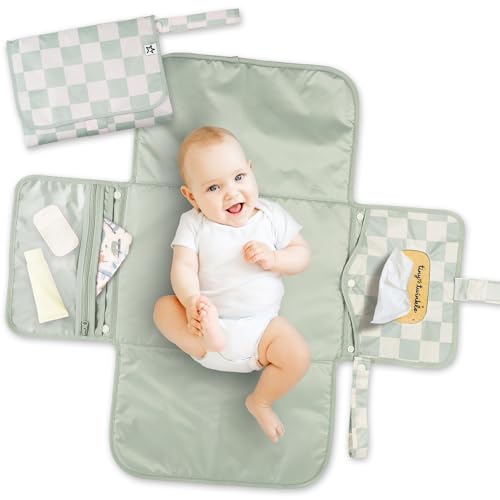 Tiny Twinkle Portable Diaper Changing Pad | Waterproof, Wipeable & Compact Baby Changing Pad for...