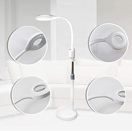 Loupe lampadaire 8X LED col de cygne réglable pour lecture et couture - 4