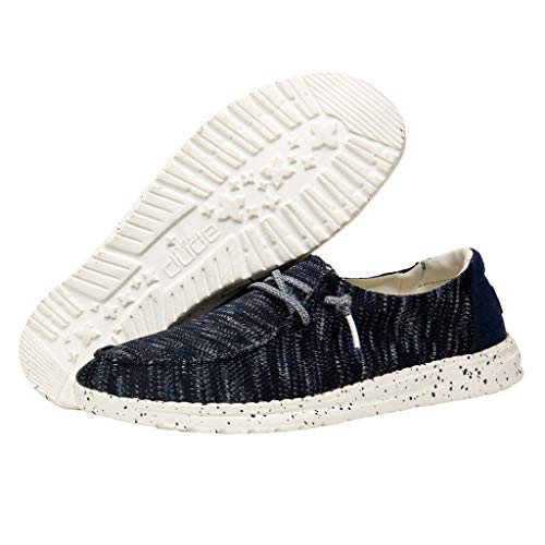 Image of HEYDUDE Women's Wendy Sox Navy Size 4 | Women's Shoes | Women's Lace Up Loafers | Comfortable & Light-Weight
