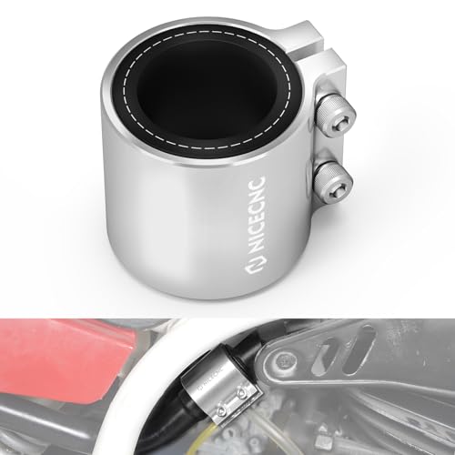 NICECNC Exhaust Clamp Compatible with Yamaha Blaster 200 1988-2006, Banshee 350 1987-2006 Silver