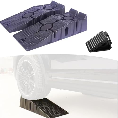 Rampas para autos 2 pcs con tope de neumático portátil miniatura 1