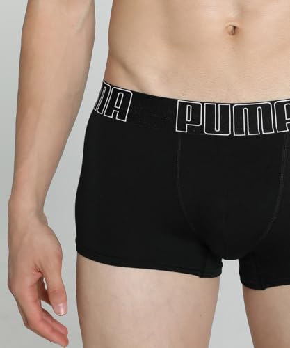 Image of Puma Bamboo Men's Trunks - Warm Chestnut - White