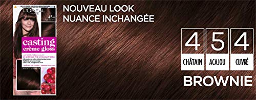Coloration 4.54 Brownie Gloss Ultra Glossy Sans Ammoniaque Casting Crème Gloss 'oreal Paris La Boîte - vue 10