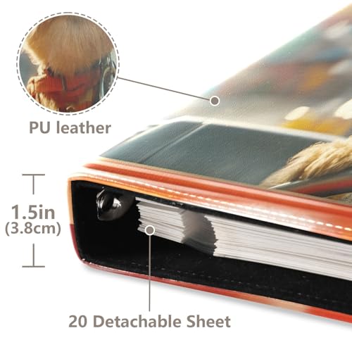 Álbum de fotos DIY con adhesivo, álbum de recortes con anillos, 40 páginas, tamaño 8x10 pulgadas miniatura 4