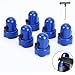 ZIZILAND 1.5" Diameter Trampoline Enclosure Pole Cap with Screw Thumb, 6 Pieces, Blue