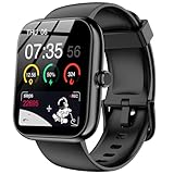 Smart Watch with Alexa Built-in, 1.83" HD Touchscreen, Bluetooth Calling Fitness Tracker, Health Monitor Heart Rate/Sleep Tracking, IP68 Waterproof, 120+ Sports Modes for Android iPhone (Black)