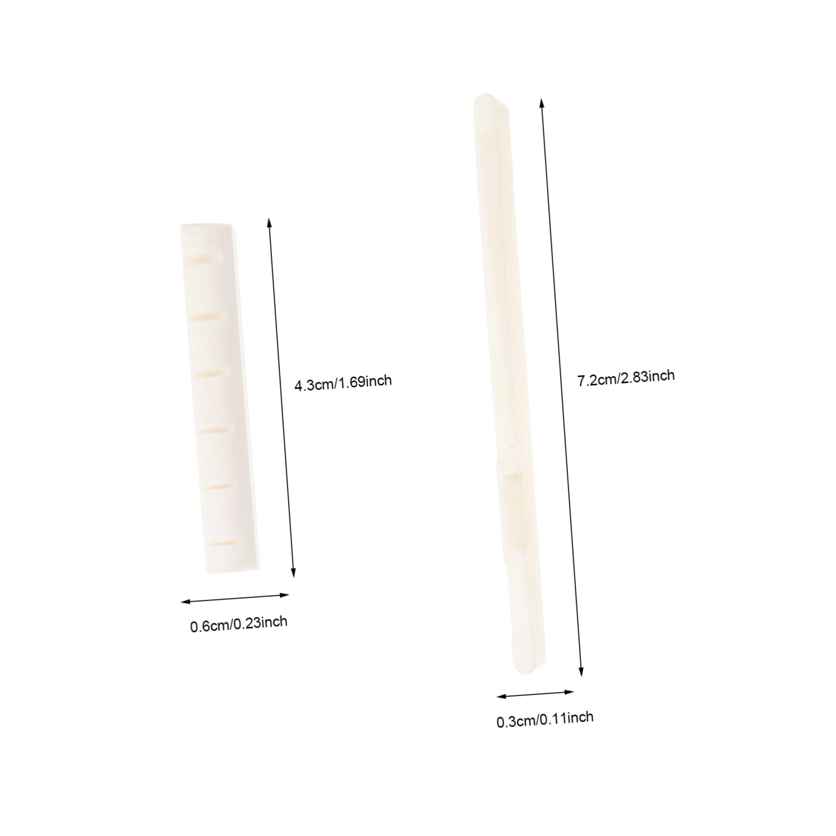 GLSTOY Guitar String Saddles Ox Bone Nut for Electric Guitar Tone Enhancement Set of 2